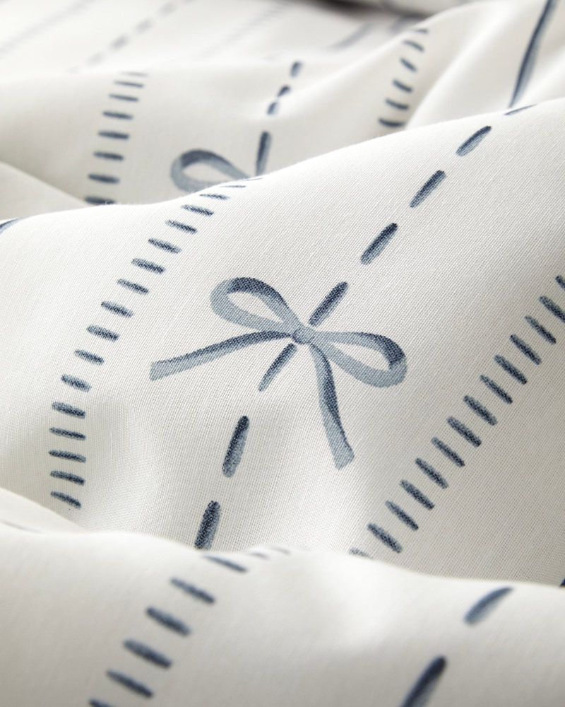 Ribbon Line Kolay Ütülenir Tek Kişilik Nevresim Takımı 160x220 cm Mavi
