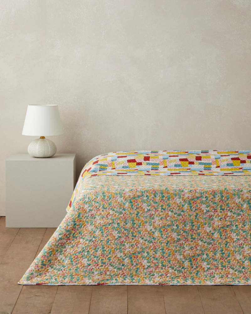 Ripple Bloom  Tek Kişilik Çok Amaçlı Örtü 160x220 cm Turuncu