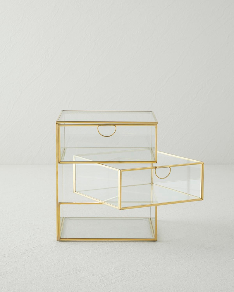 Roese Dekoratif Kutu 15x15x18 cm Gold