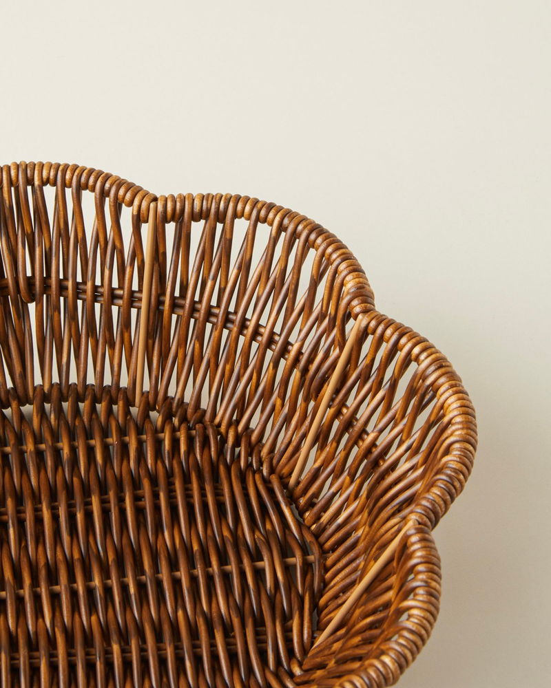 Roselle Rattan Sunumluk 25x6,5 cm Kahverengi