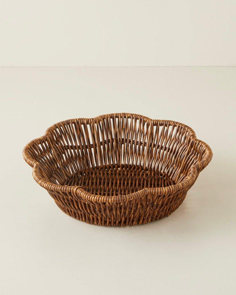Roselle Rattan Sunumluk 25x6,5 cm Kahverengi