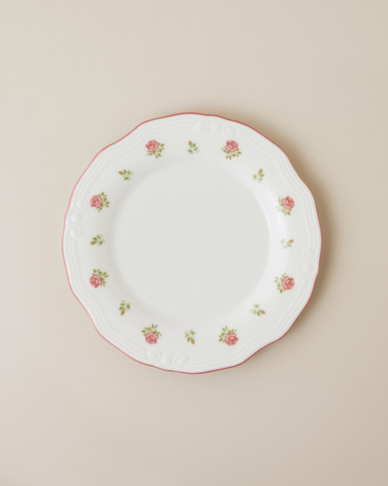Rosette Porselen 6'lı Pasta Seti 22 cm Pembe