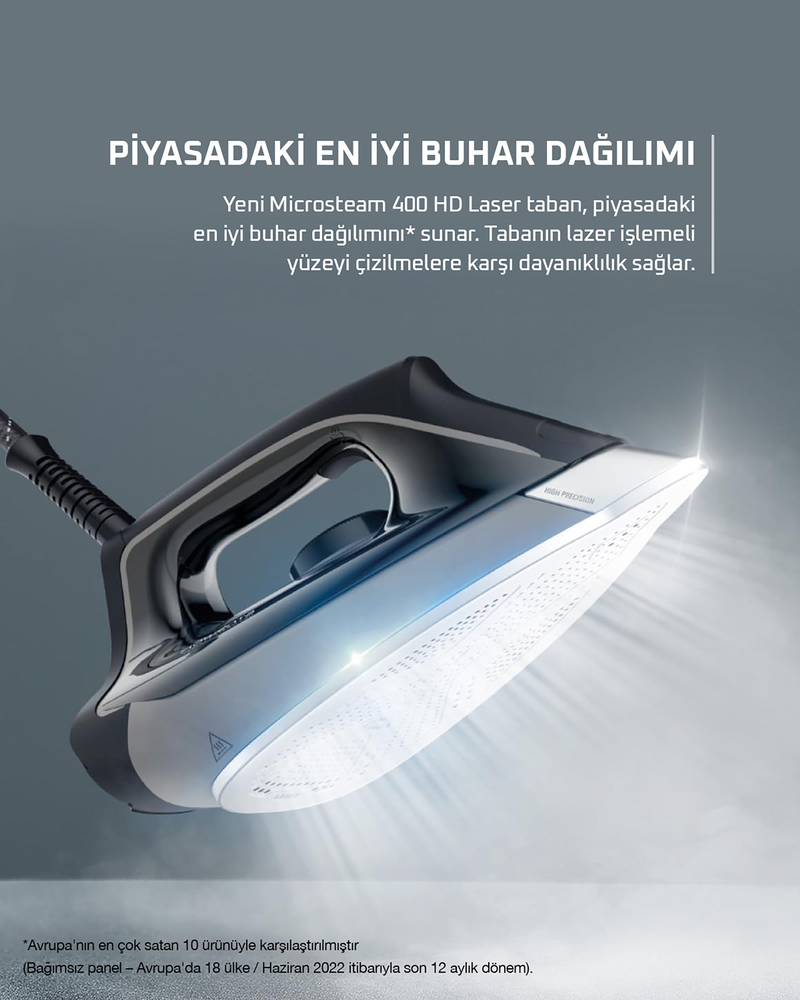 Rowenta Perfect Steam Pro DG8622 Buhar Kazanlı Ütü 2400W Siyah