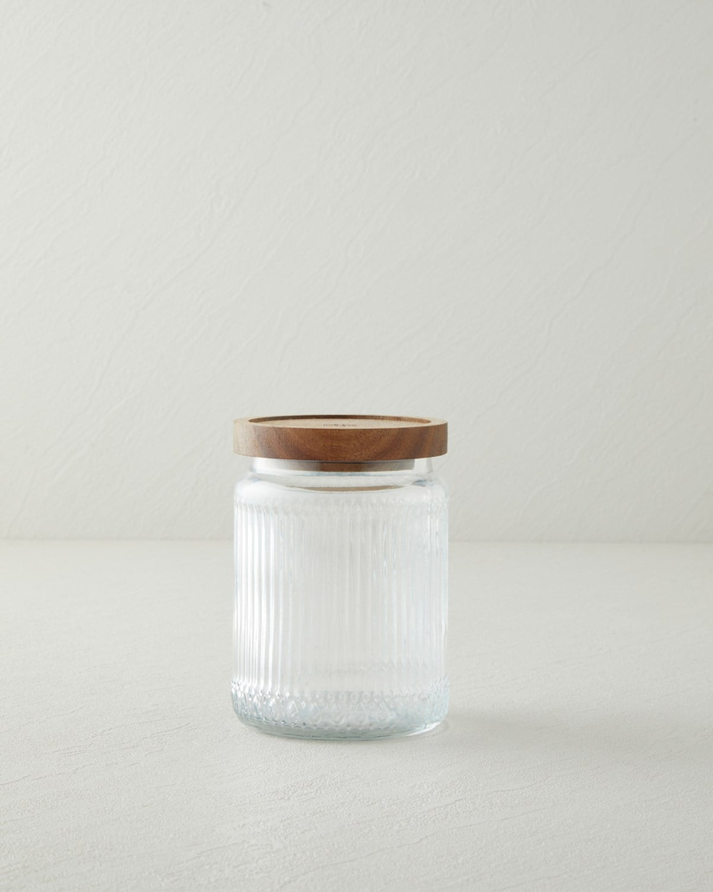 Rustic Wood Soda Cam Kavanoz 480 ml Şeffaf