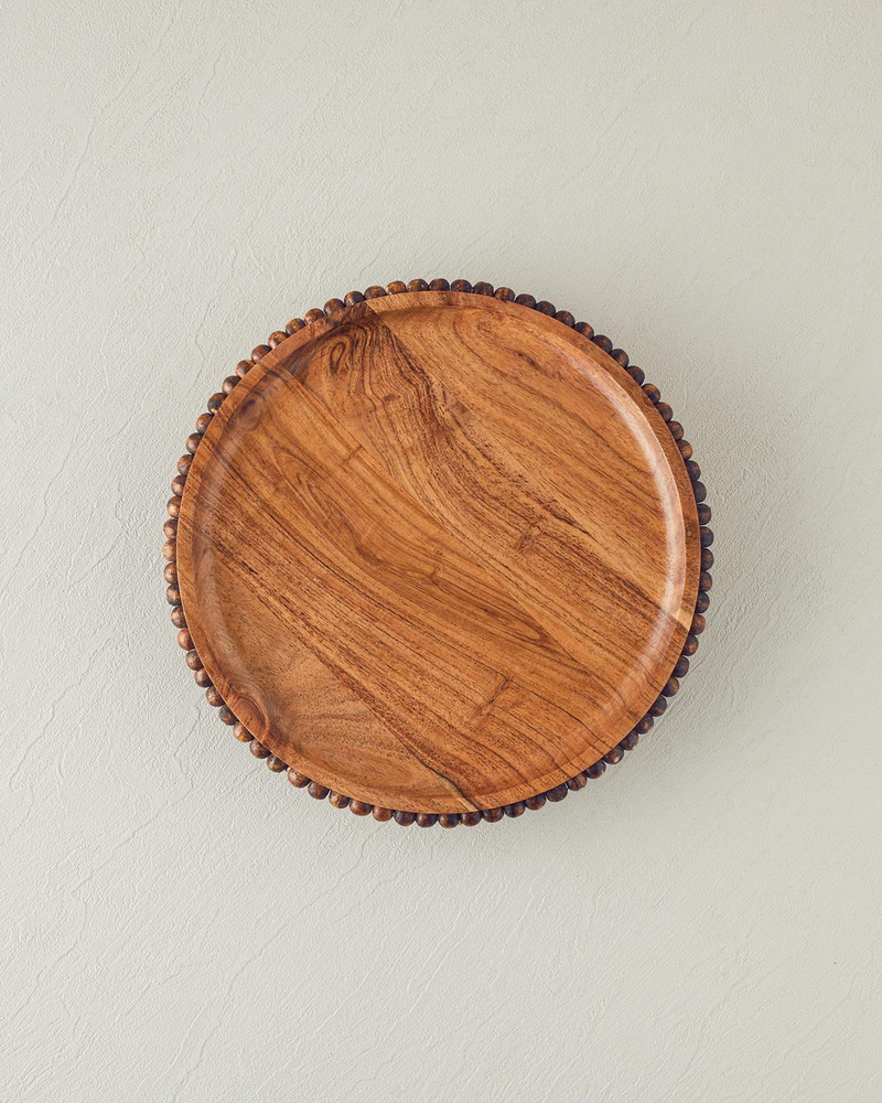 Rustique Akasya Sunumluk 30x30 cm Kahverengi