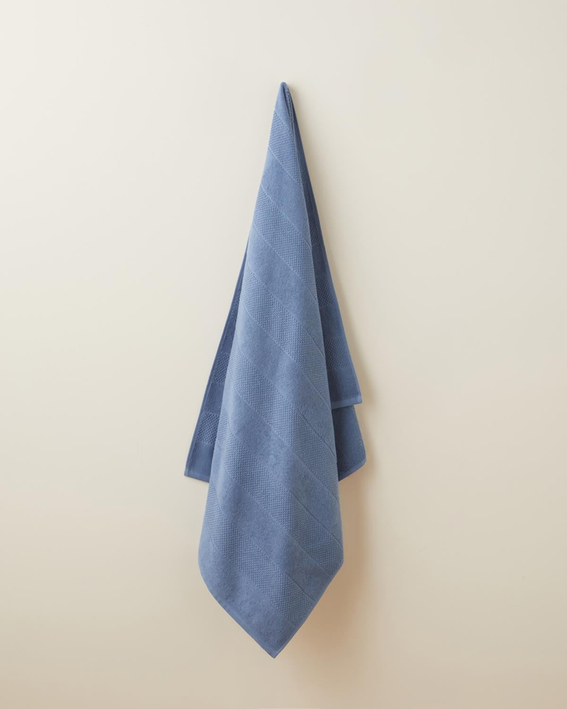 Sandy Stripe Pamuk Banyo Havlusu 80x150 cm Lacivert