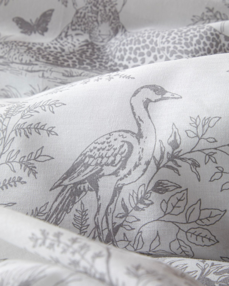 Savanna Pamuk Çift Kişilik Çarşaflı Nevresim Takımı 200x220 cm Açık Gri