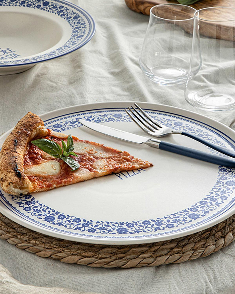 Savory Seramik Pizza Servis Tabağı 32 cm Mavi