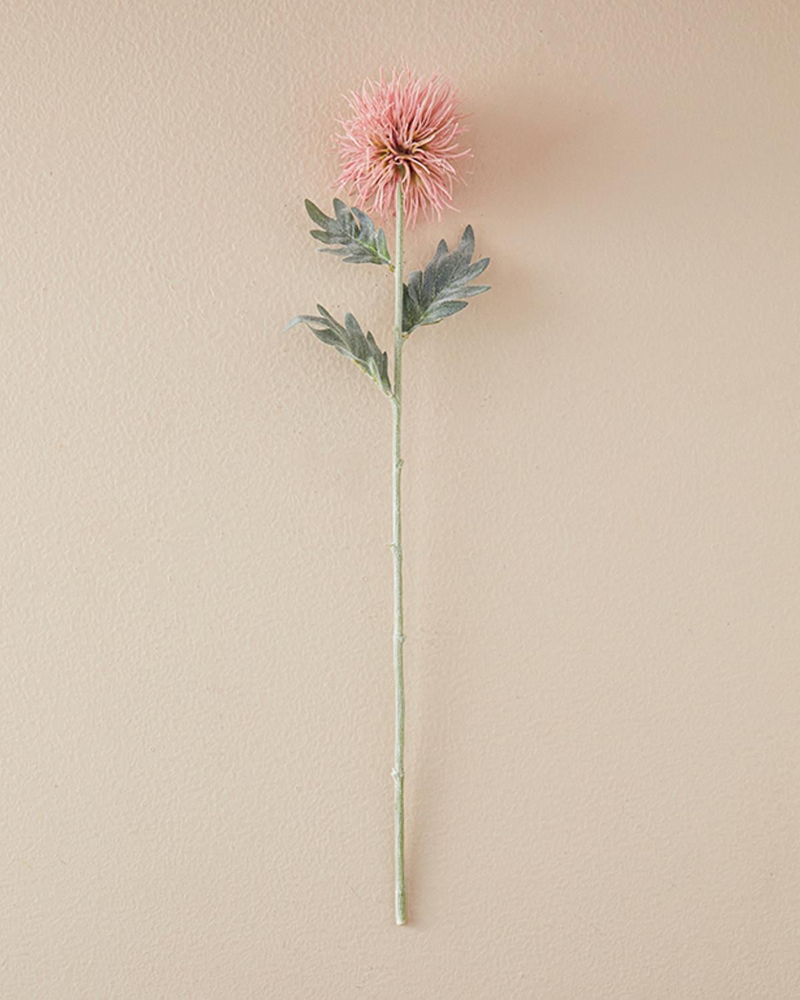 Sea Holly Tek Dal Yapay Çiçek Pembe