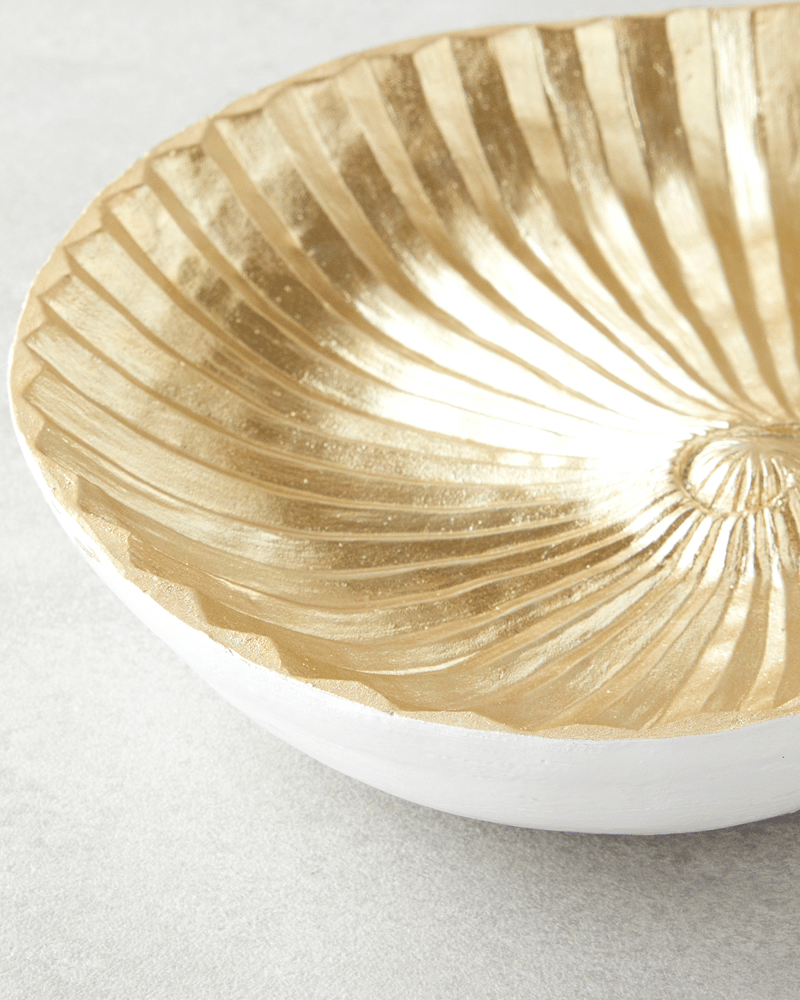 Sea Shells Dekoratif Tabak Gold