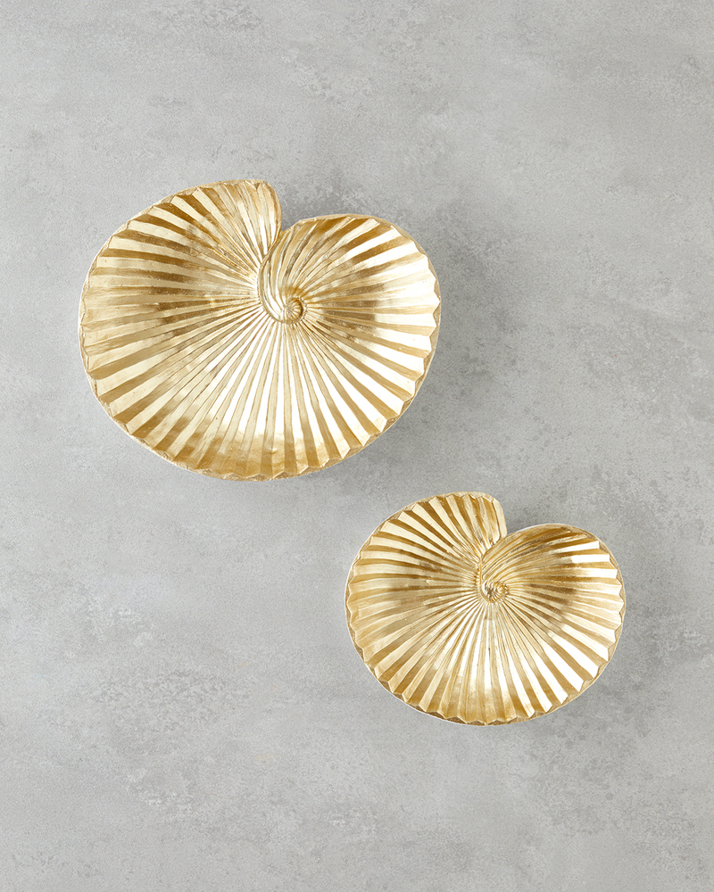 Sea Shells Dekoratif Tabak Gold