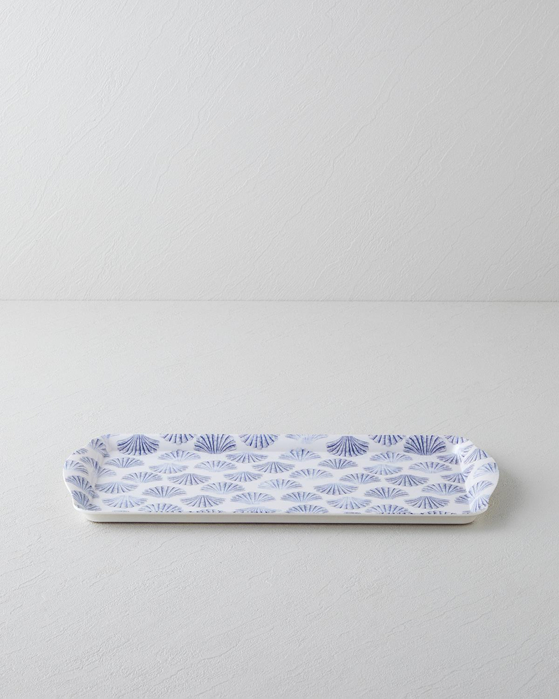Seabreeze Melamin Tepsi 37x18 cm Mavi - Yeşil