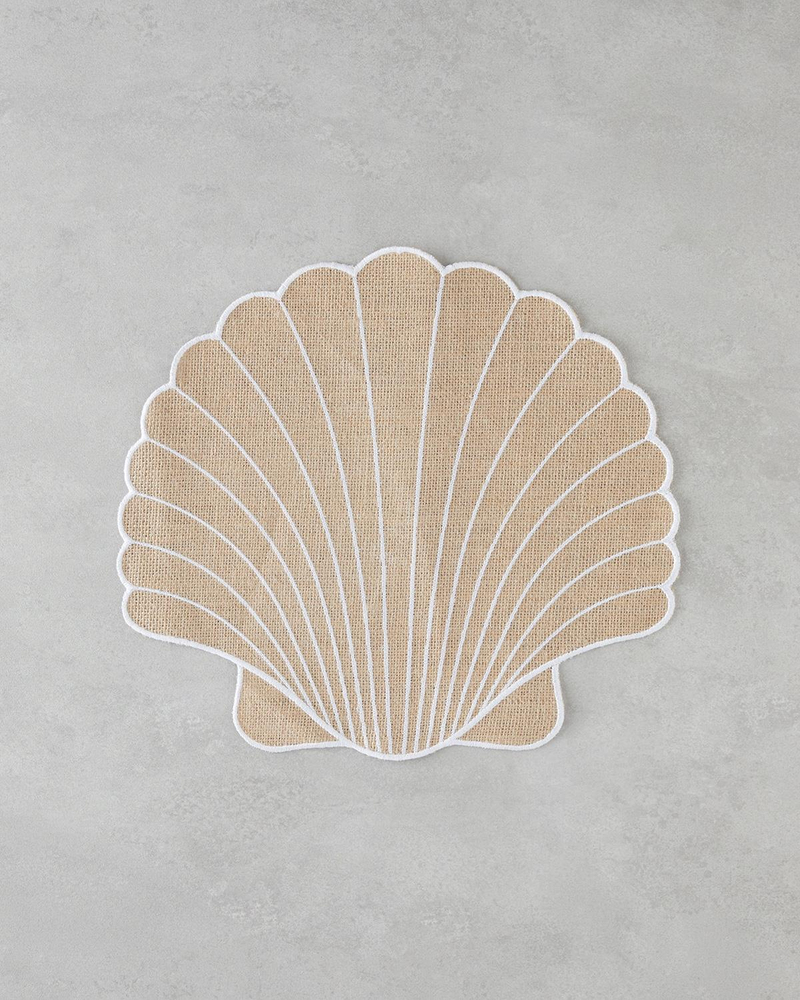 Seashell Jüt 2'li Amerikan Servis 34x38 Cm Krem