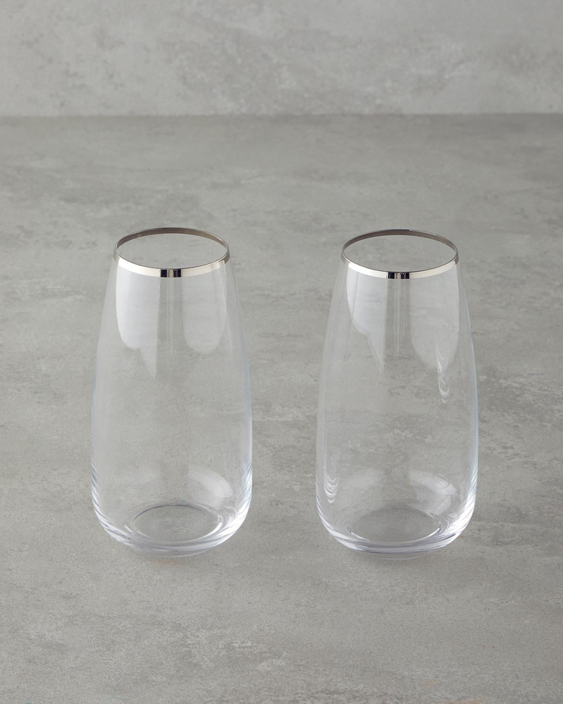 Serenity Kristalin 2'li Bardak 400 ml Silver