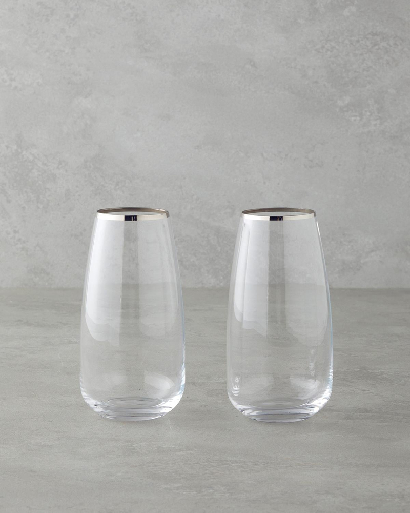 Serenity Kristalin 2'li Bardak 400 ml Silver