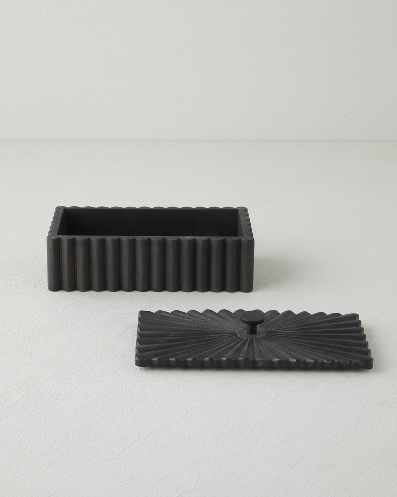 Sherpa Mdf Dekoratif Kutu 24x11,5x10 cm Siyah
