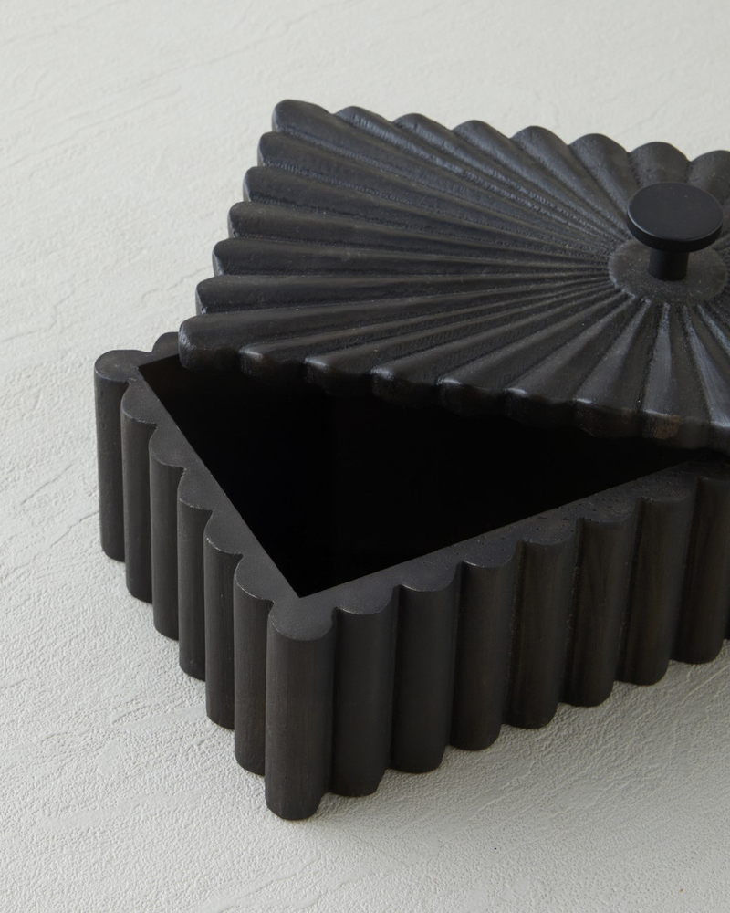 Sherpa Mdf Dekoratif Kutu 24x11,5x10 cm Siyah