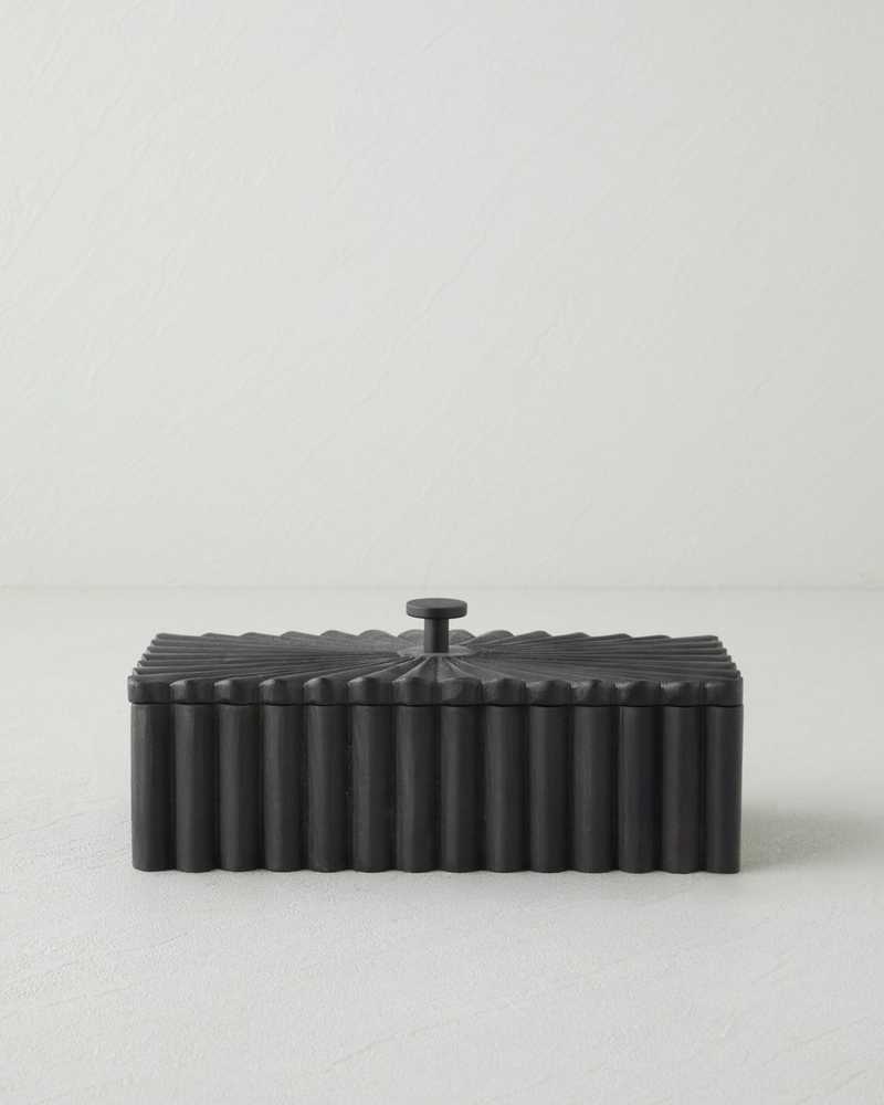 Sherpa Mdf Dekoratif Kutu 24x11,5x10 cm Siyah