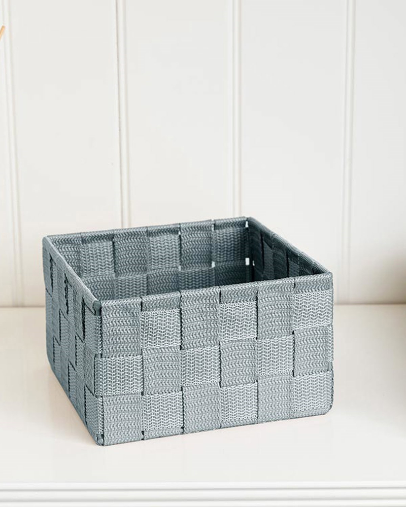 Shine Polipropilen Sepet 16x16x9,5 cm Koyu Bej