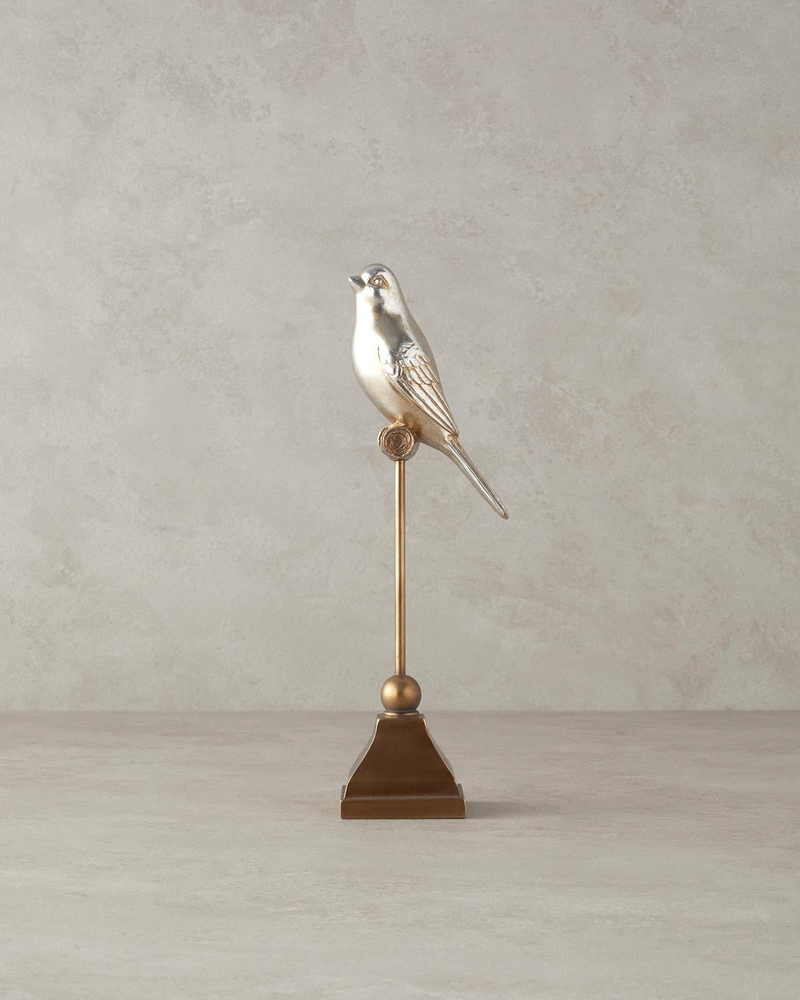 Shiny Bird Polyresin Biblo Gold