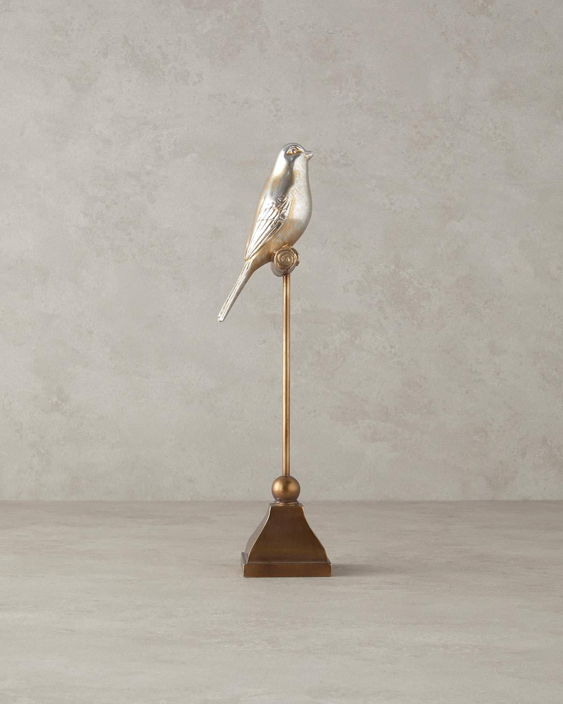 Shiny Bird Polyresin Biblo Gold
