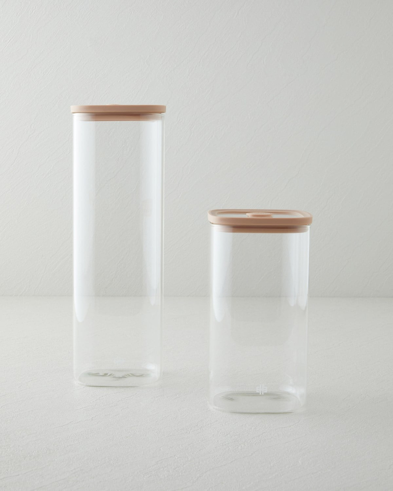 Simone Borosilikat Kavanoz 700 ml Açık Pembe