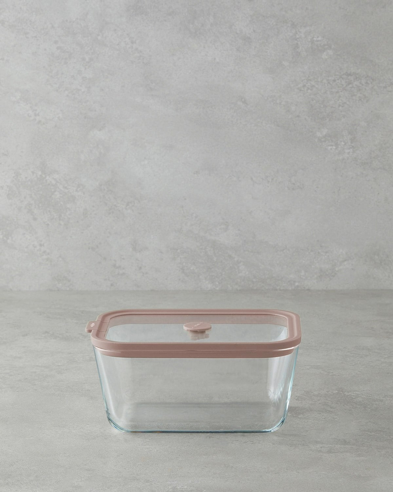 Simone Borosilikat Saklama Kabı 1300 ml Açık Pembe