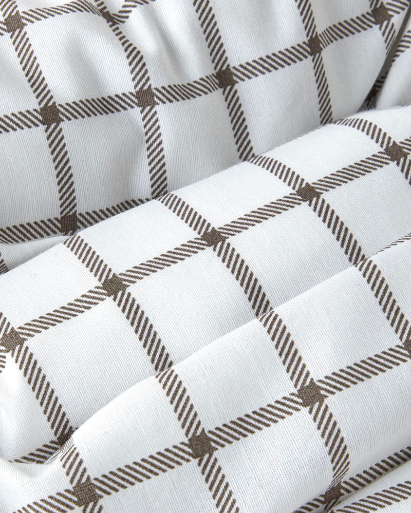 Simple Checks Kolay Ütülenir Tek Kişilik Nevresim Takımı 160x220 cm Kahverengi