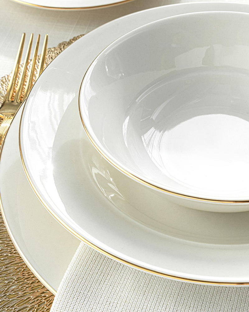 Sirius Porselen 24 Parça 6 Kişilik Yemek Takımı Gold
