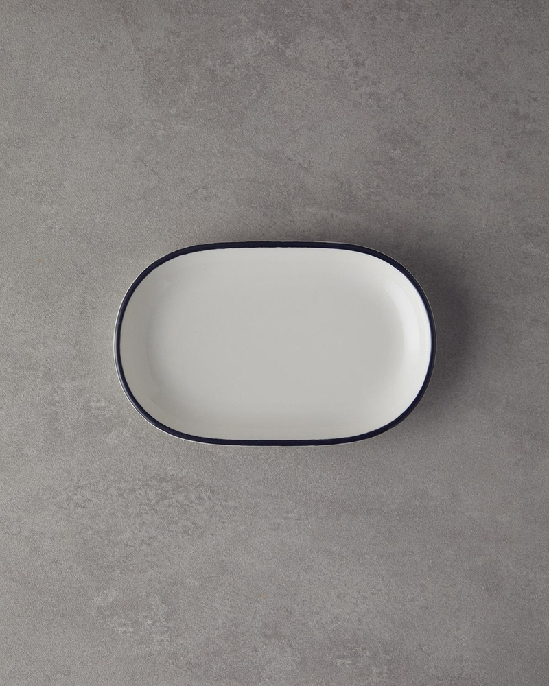 Skyline Porselen Kayık Tabak 18 cm Siyah