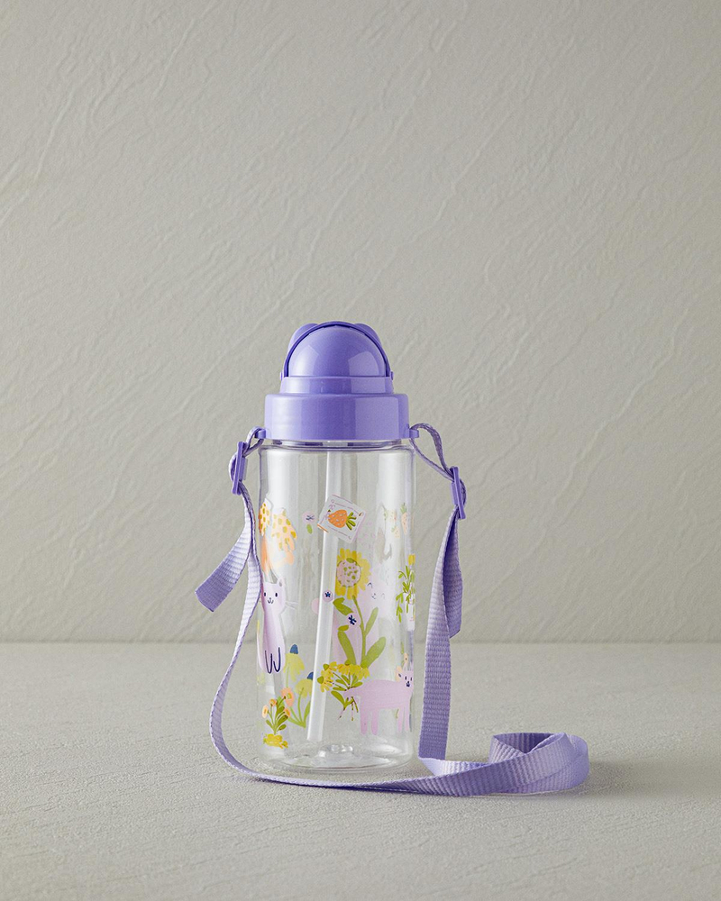 Smiling Cats Trian Askılı Çocuk Suluk 500 ml Mor