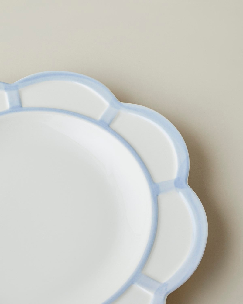 Soft Cloud Stoneware Çukur Tabak 26 cm Açık Mavi