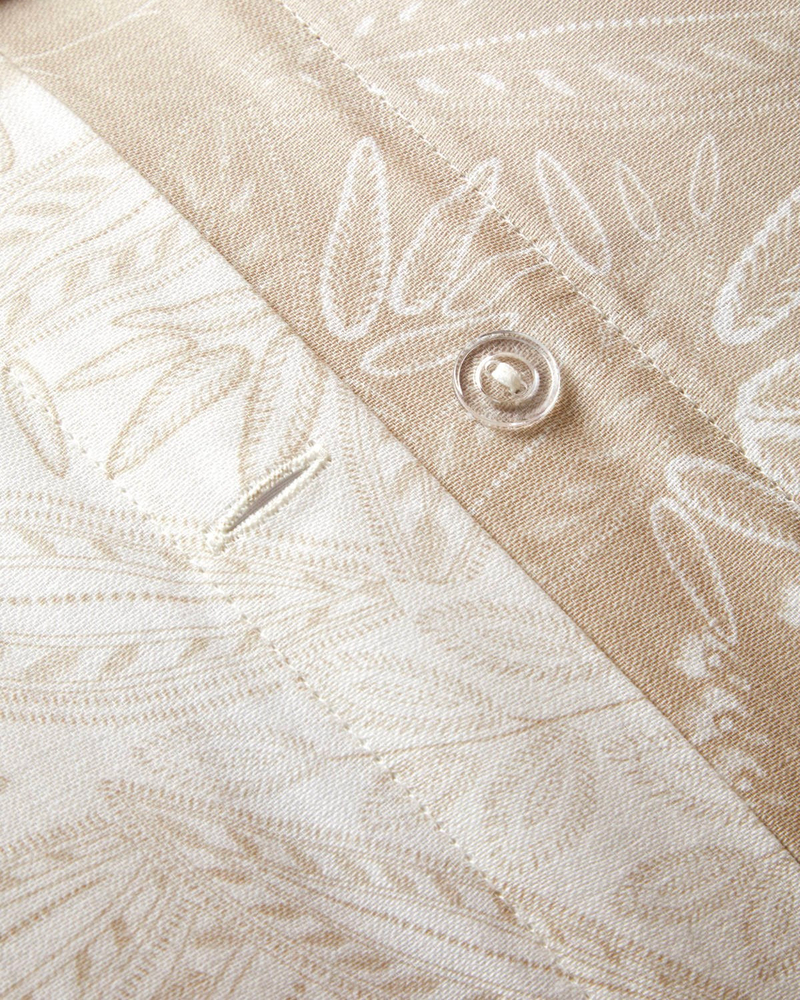 Soft Flourish Krep Tek Kişilik Çarşaflı Nevresim Takımı 160x220 cm Bej