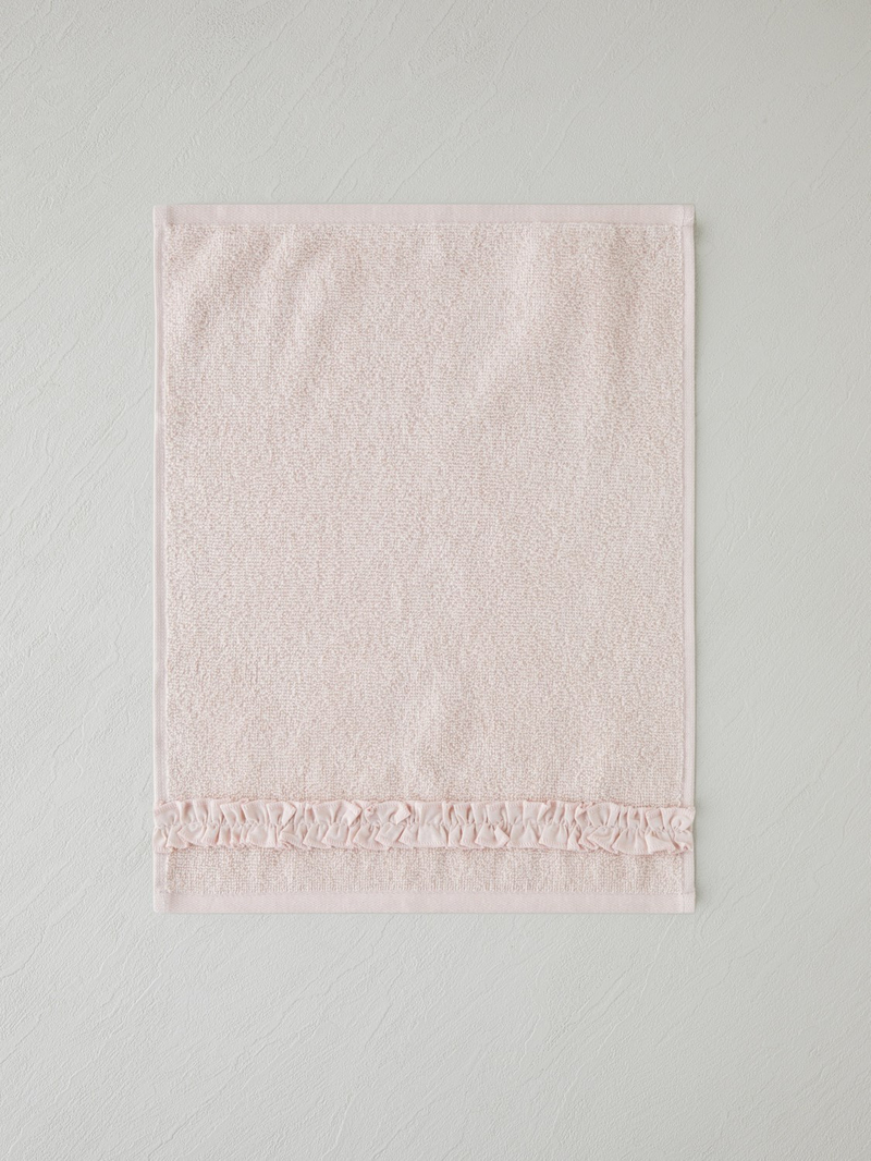 Soft Ruffle Pamuk 3'lü Havlu Seti 30x40 cm Pudra