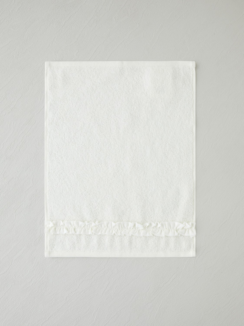 Soft Ruffle Pamuk 3'lü Havlu Seti 30x40 cm Fildişi