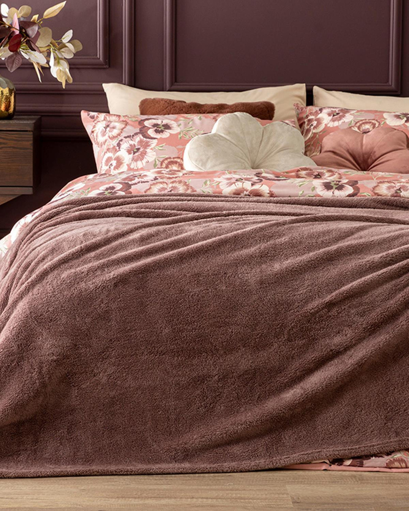 Softy Wellsoft Çift Kişilik Battaniye 200x220 cm Sisli Leylak