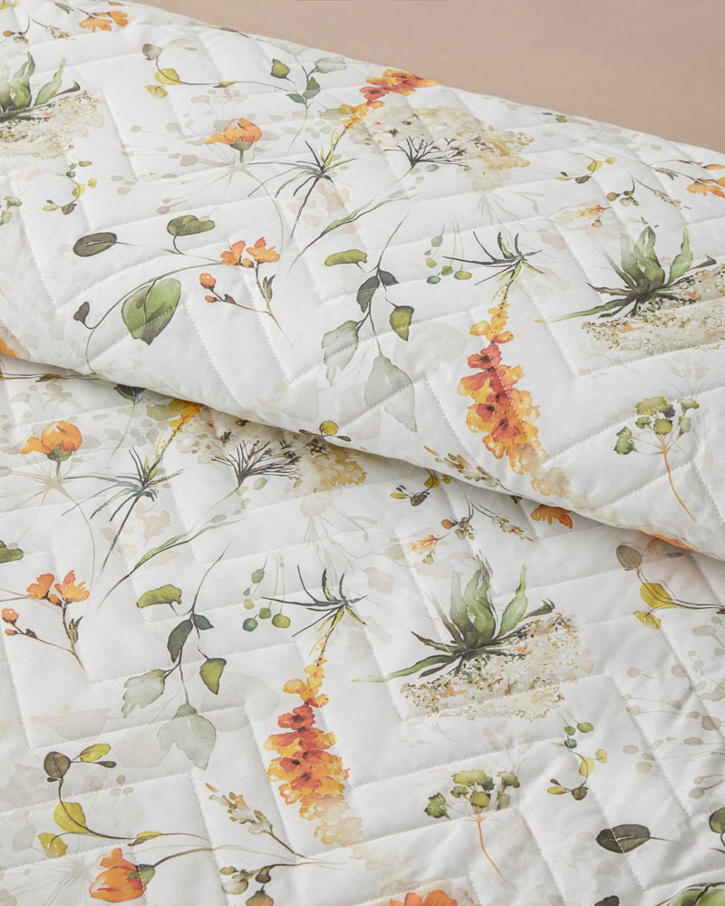 Solaya Bloom Çift Kişilik Complete Nevresim Takımı 200x220 cm Turuncu