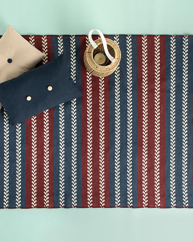 Sparks Dokuma Kilim 120x180 cm Beyaz - Bordo