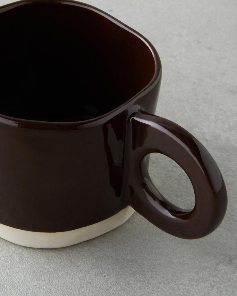 Splashy Stoneware Kupa 300 ml Koyu Kahverengi