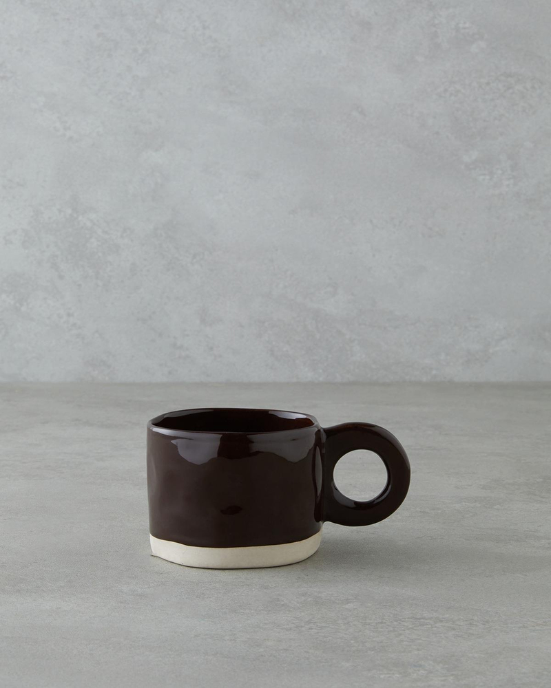Splashy Stoneware Kupa 300 ml Koyu Kahverengi