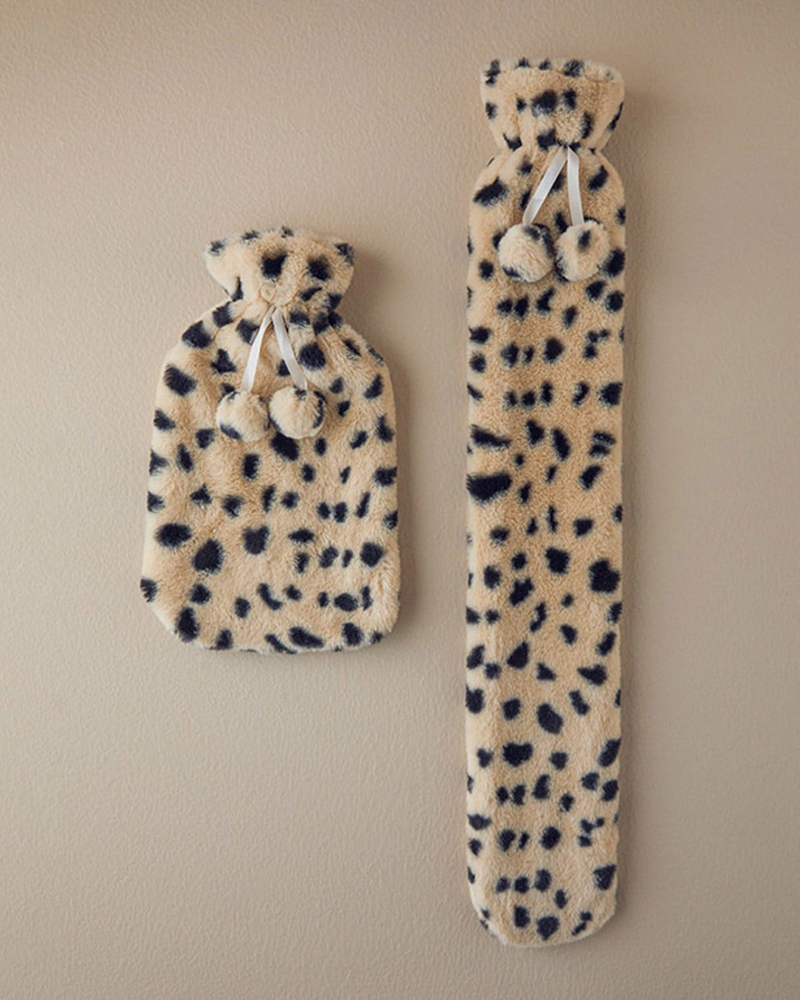Spotty Sıcak Su Torbası 33x19 cm Krem-Siyah
