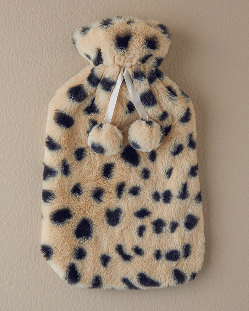 Spotty Sıcak Su Torbası 33x19 cm Krem-Siyah