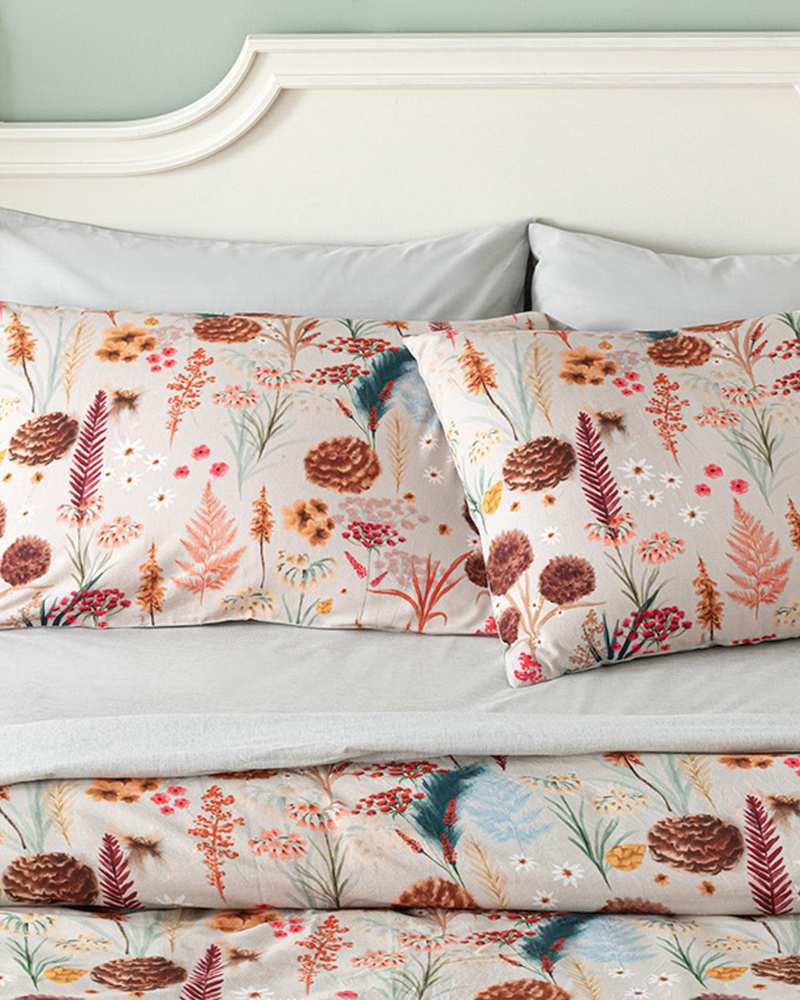 Spring Time Dijital Baskılı Soft Cotton Tek Kişilik Nevresim Takımı Bej