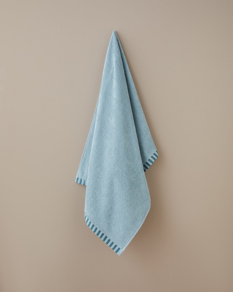 Stripe Edge Pamuk Banyo Havlusu 70x140 cm Mint