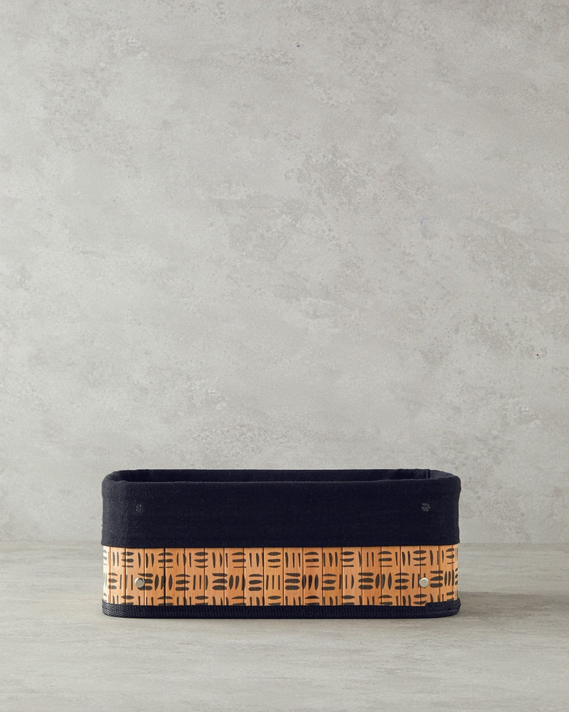 Stripy Bambu Sepet Naturel