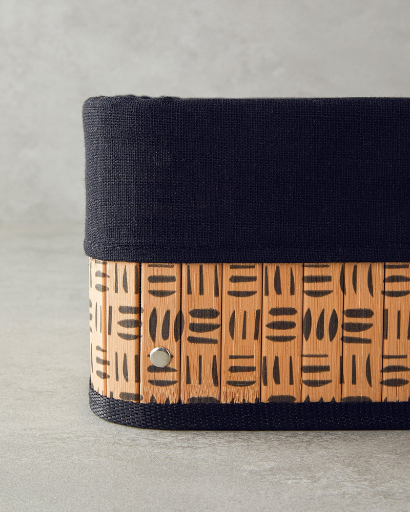 Stripy Bambu Sepet Naturel