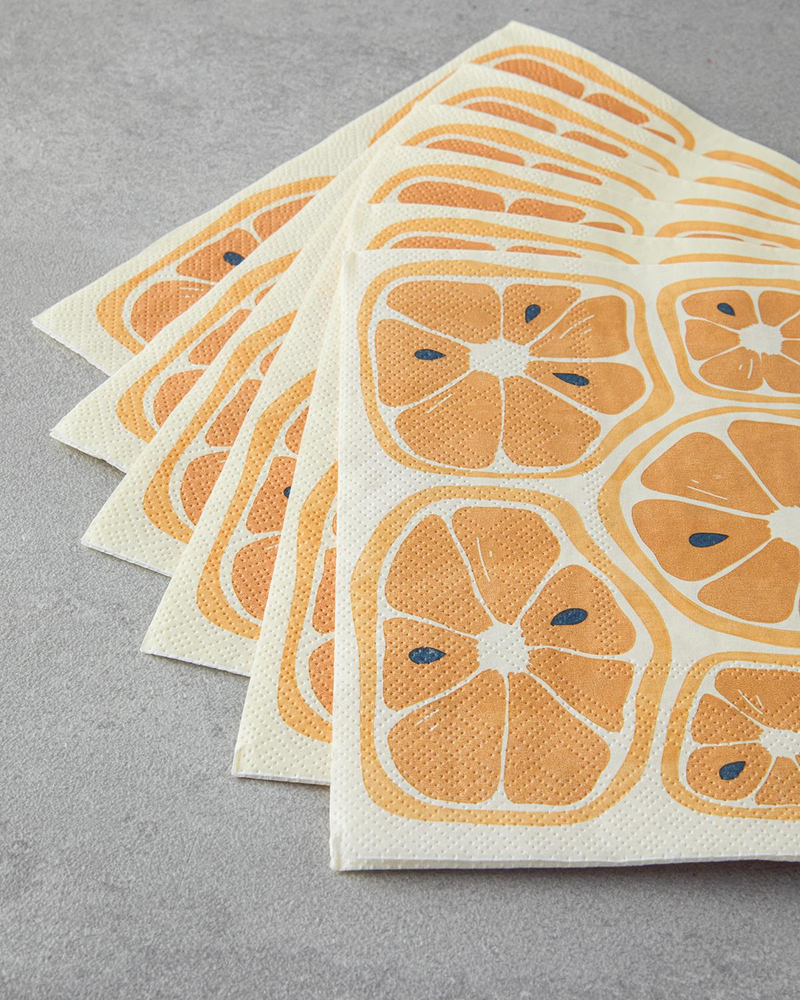 Summer Orange Kağıt 20'li Kağıt Peçete 33x33 cm Turuncu