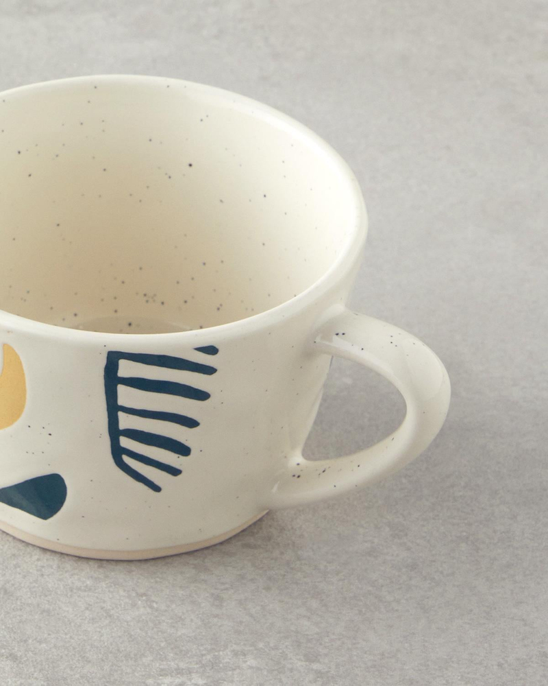 Sun Time Stoneware Kupa 220 ml Sarı-Yeşil