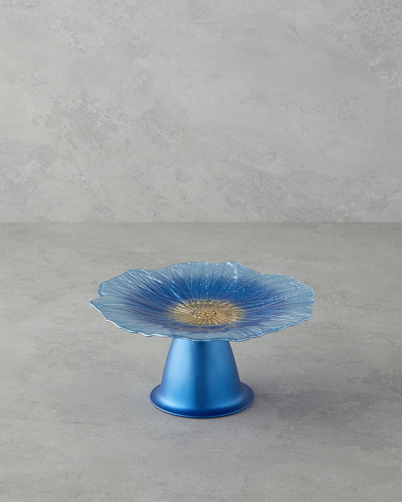 Sunflower Cam Kek Standı 21 cm Mavi