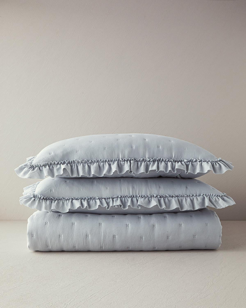 Swanky King Size Yatak Örtüsü Takımı Gri
